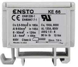 Ensto Gnybtas KE66 2,5-50 mm² pilkas dvigubas Cu/Al