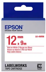 Epson LK-4WRN (C53S654011) Ženklinimo juostelė Standard, Raudona on Baltas 12mm 9m