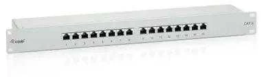 Komutacinė panelė Equip 19'' 16 port 1U cat.6 ekranuota Pilka