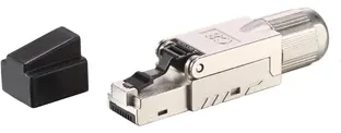 Equip 121172 laido jungtis RJ-45 Juoda, Nerūdijančiojo plieno