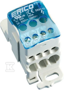 ERICO UD-80A, Kištukinė lizdo galvutė, Tiesus, Lizdinė, 1000 V, 85 A, Jungiamoji dėžutė