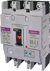 ETI EB2 250/3L 250A grandinės pertraukiklis 3P, 25KA
