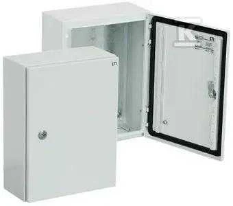 Eti-Polam Paviršinis hermetiškas korpusas GT 40-30-15 su 400x300x150mm plokšte IP65 pilka - 001102105