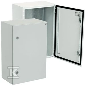 Eti-Polam Paviršinis hermetiškas korpusas GT 80-80-25 su 800x800x250mm plokšte IP65 pilka - 001102137