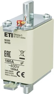 ETI Įdėkite NH00 GF 160A/400V