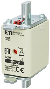ETI Įdėkite NH00 GG 63A/690V
