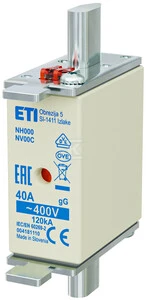ETI Įdėkite NH000 GG 40A/400V