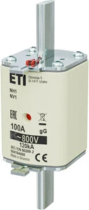 ETI Įdėkite NH1 GG 100A/800V