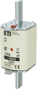 Etipo ETI Įdėkite NH1 GG 125A/800V