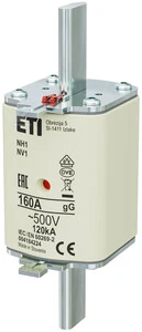 ETI Įdėkite NH1 GG 160A/500V