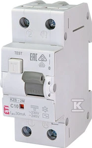 ETI KZS 2M C 10/0.03A, AC-OFF RP SU NMP MOD.