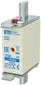 ETI NH000 gG 160A/400V Saugiklio jungtis