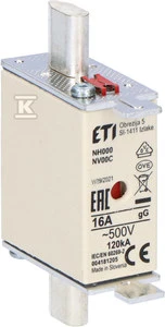 ETI NH000 GG 16A/500V WKŁADKA TOP. KOMBI
