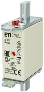 ETI NH000 GG 25A/500V WKŁADKA TOP. KOMBI