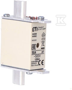 ETI NH000 GG 50A/500V WKŁADKA TOP. KOMBI