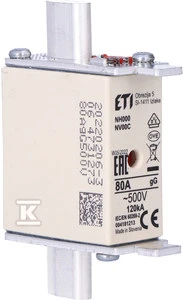 ETI NH000 GG 80A/500V WKŁADKA TOP. KOMBI