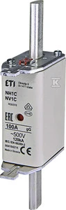 Eti-Polam KOMBI saugiklis NH1C 100A gG / gL 500V WT-1C 004184214