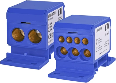 Eti Polam 001102423 Paskirstymo blokas 192A (2x4-70mm2/3x2.5-25mm2+4x2.5-16mm2) mėlynas EDBM-7/N 001102423