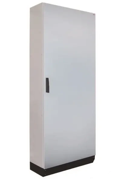 Eti Polam 001325103 Tuščias metalinis atskirai pastatomas korpusas IP65 I klasė RAL7035 (800x1850x300) su 100 mm cokoliu HXS300 3-12 PH1 001325103