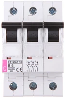 Eti-Polam grandinės pertraukiklis ETIMAT10 3P B 6A 10kA AC - 002125712