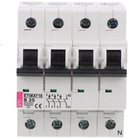 Eti-Polam grandinės pertraukiklis 3P+N B 25A 10kA AC ETIMAT10 002126718