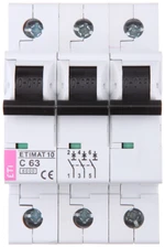 Eti Polam Automatinis jungiklis Eti MAT, 3P, C, 63A, 6 kA