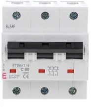 Eti-Polam miniatiūrinis grandinės pertraukiklis ETIMAT10 3P C 80A 10kA AC - 002135731