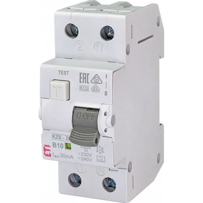 Eti-Polam Liekamosios srovės jungiklis KZS-2M 2P 10A B 0.03A tipas A - 002173202
