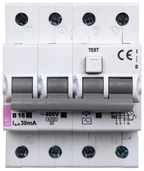Eti-Polam Liekamosios srovės pertraukiklis 4P 16A B 0.03A tipo AC KZS-4M (002174004)