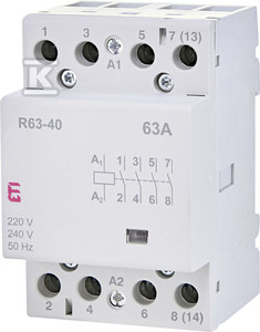 ETI R 63-40 230V - MONTAVIMO KONTAKTORIUS