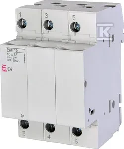 Eti-Polam Cilindry kaitintuvas 3P 32A 10x38mm PCF (002550004)