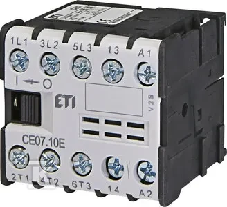 Eti-Polam miniatiūrinis kontaktorius 7A 3P 400V AC 1NO 0R CE07.10-400V-50/60Hz 004641024