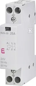 Eti-Polam modulinis kontaktorius 20A 24V AC 2NO 0R R 20-20 24V 002461211