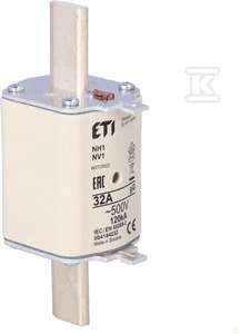 Eti-Polam saugiklio jungtis NH1 gG 32A/500V 004184232