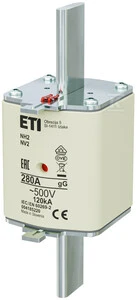 ETI WKŁADKA NH2 GG 280A/500V
