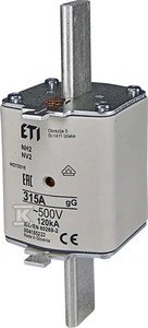 ETI WKŁADKA NH2 GG 315A/500V