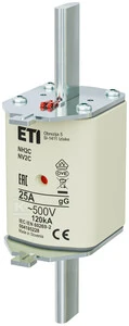ETI WKŁADKA NH2C GG 25A/500V