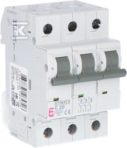 Eti-Polam miniatiūrinis automatinis jungiklis ETIMAT 6 3p 6kA C20 - 002145517