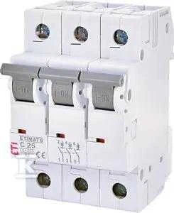 Eti-Polam miniatiūrinis automatinis jungiklis ETIMAT 6 3p 6kA C25 - 002145518