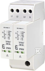ETI modulinis viršįtampio ribotuvas ETITEC CM T23 275/20 4+0