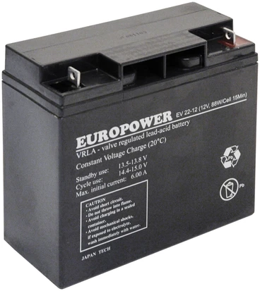 Akumuliatorius AGM EUROPOWER serii EV 12V 20Ah/C10