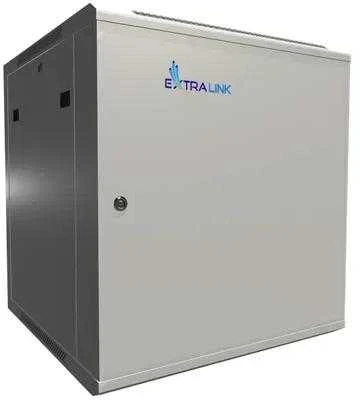 Extralink 12U 600x600 ASP pilka | Rack spintelė | montuojama ant sienos, tvirtos skardos durys