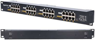 EXTRALINK 16 Port Passive arba 802.3af/at PoE Injector 1 GbE 18v ~ 57v DC Rack 19"
