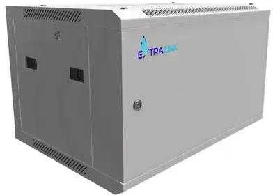 Extralink 6U 600x450 ASP pilka | Rack spintelė | montuojama ant sienos, tvirtos skardos durys