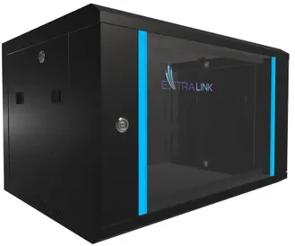 Extralink 6U 600x450 Juoda | Rack spinta | montuojama ant sienos