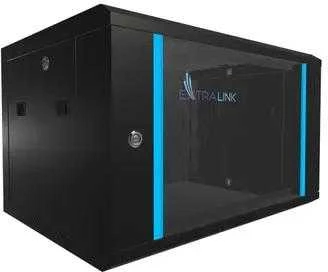 Extralink 6U 600x450 Juoda | Rack spinta | montuojama ant sienos