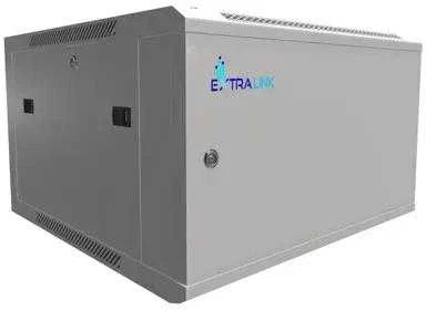Extralink 6U 600x600 ASP pilka | Rack spinta | montuojama ant sienos, pilnos metalinės durys