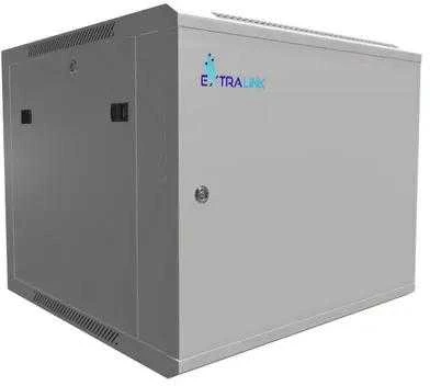 Extralink 9U 600x600 ASP pilka | Rack spintelė | montuojama ant sienos, tvirtos skardos durys