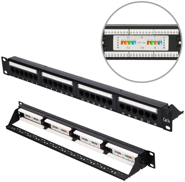 Extralink CAT5E UTP V2, Patchpanel, 24 prievadai