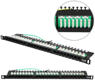 EXTRALINK 0.5U 24 prievadų CAT6 UTP pataisų skydelis